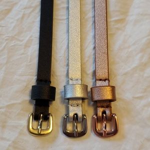 Set of 3 Skinny belts